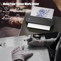 TATELF Stencil Printer Tattoo A4 Thermal Printer Bluetooth Tattoo Printer Machine Wireless with 2600mAh Battery 20 listů přenoso